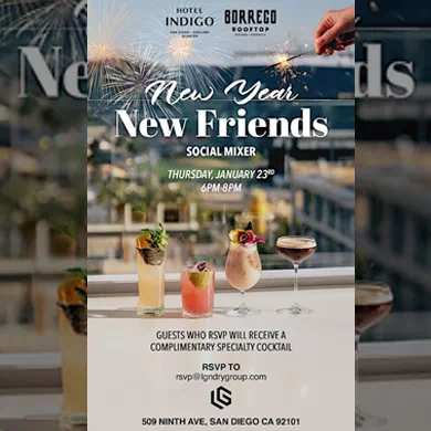 1.23 New Year New Friends Social Mixer @ Borrego Rooftop